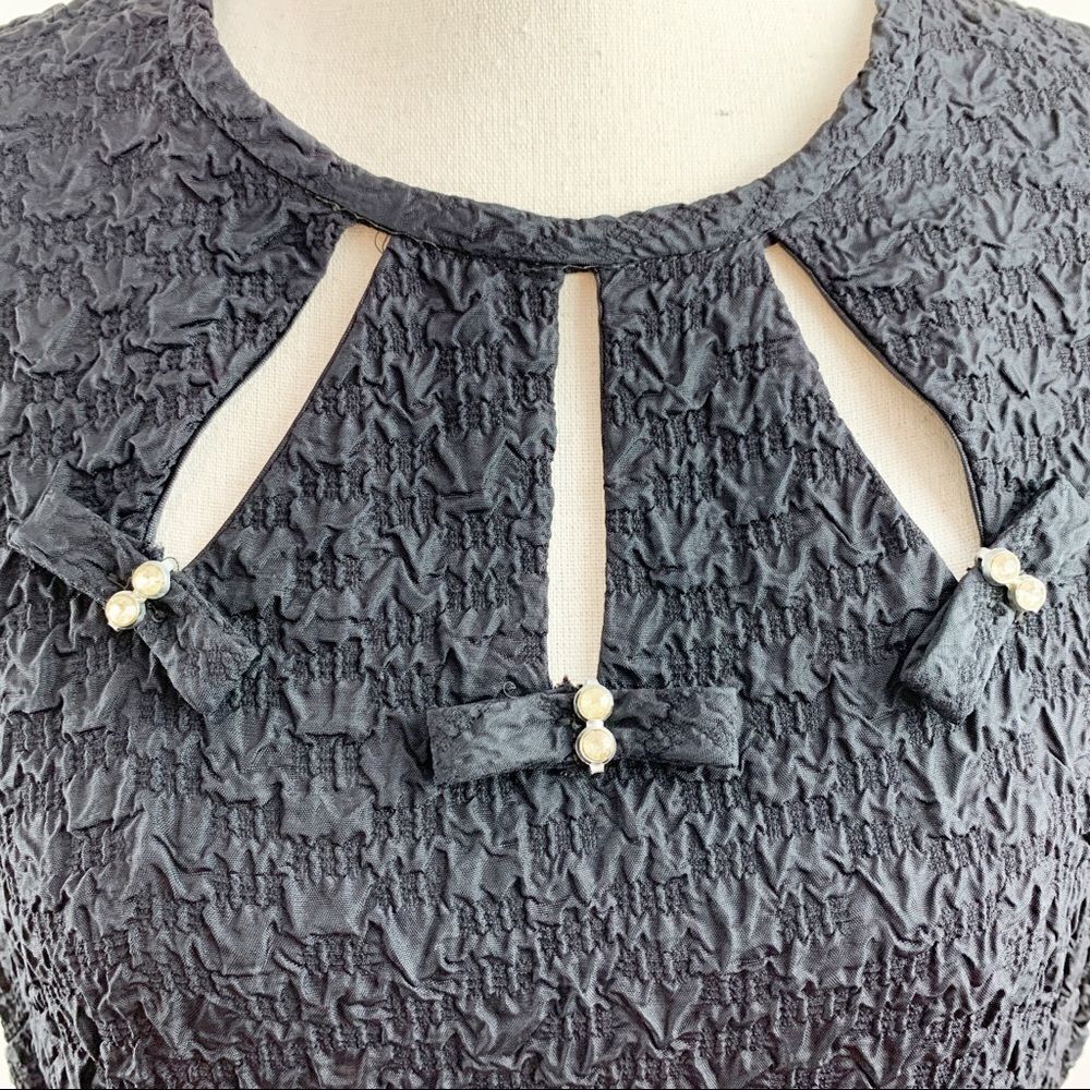 Handmade Vintage Black Cocktail Dress - Picture 4 of 16